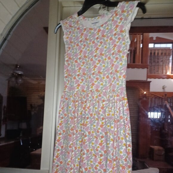 Old Navy Girl's Summer Dress Large (10-12) Flower Print - Picture 1 of 4